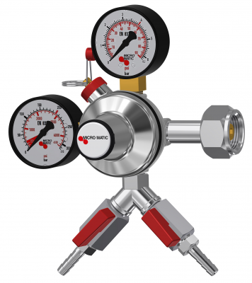 Редуктор Micro Matic Premium Plus 0-6/4bar 2 выхода, вентили отсечки в Тюмени